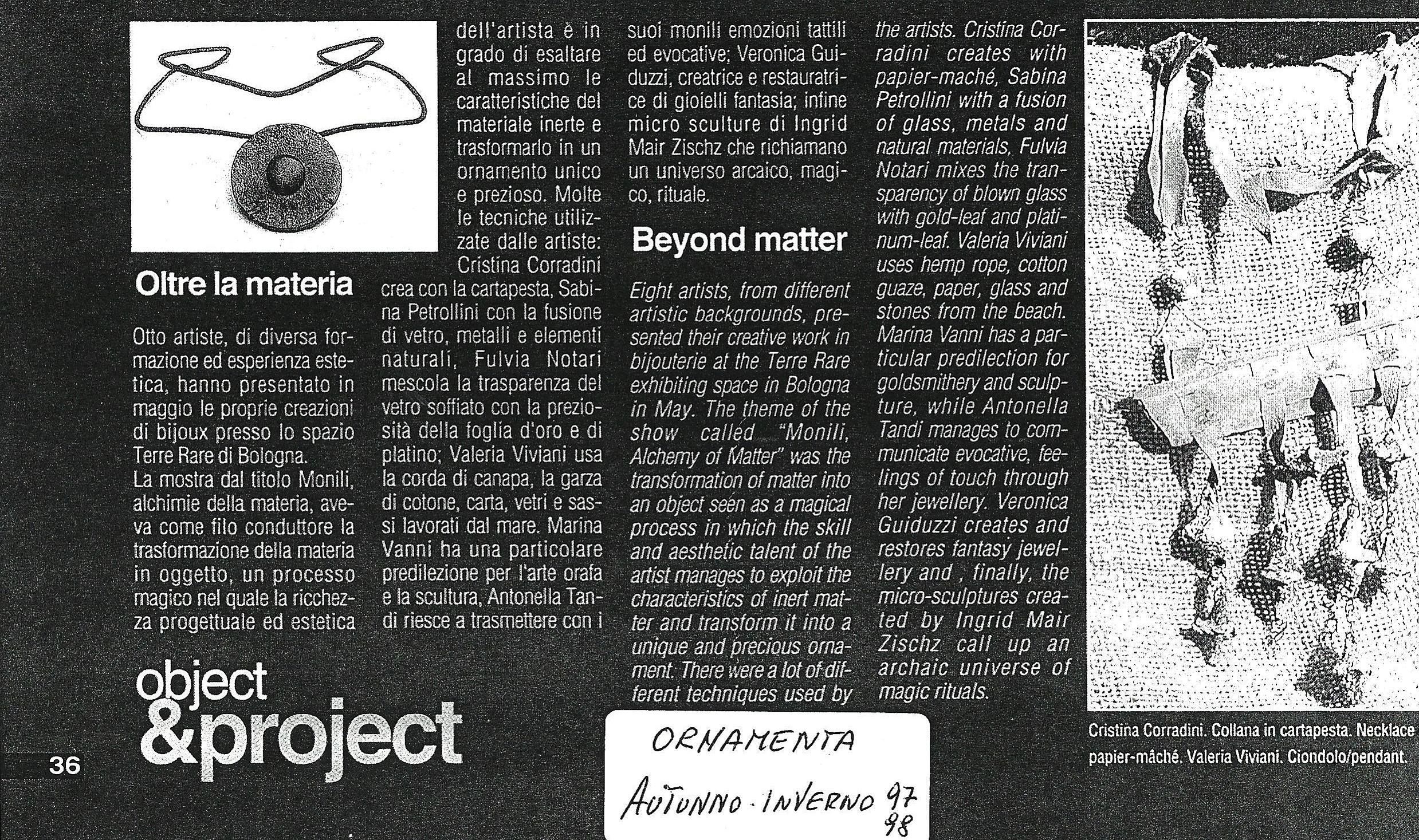 Monili alchimie della materia, Ornamenta autunno inverno 1997 98.jpg